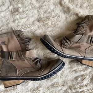 Sorel Women’s Slimboot Mid-calf: Brown, Buckle Waterproof (NL2154-24), US size 9